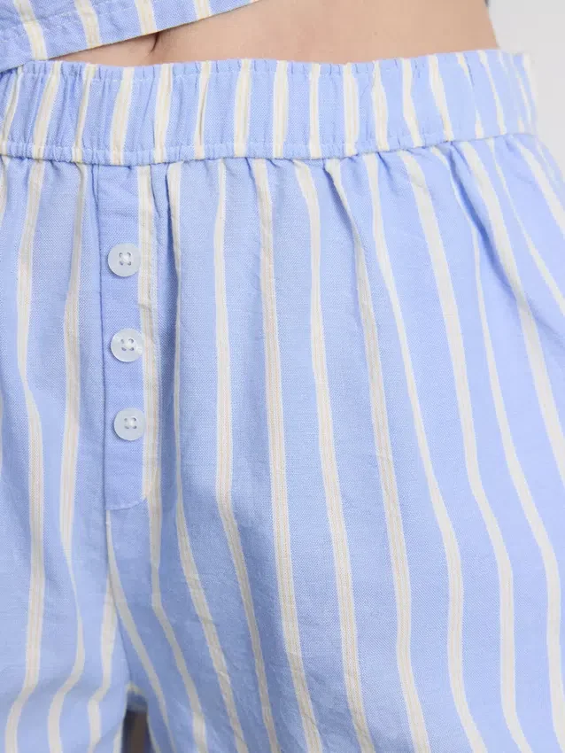 Puuvillaiset raidalliset Oxford-pyjamat