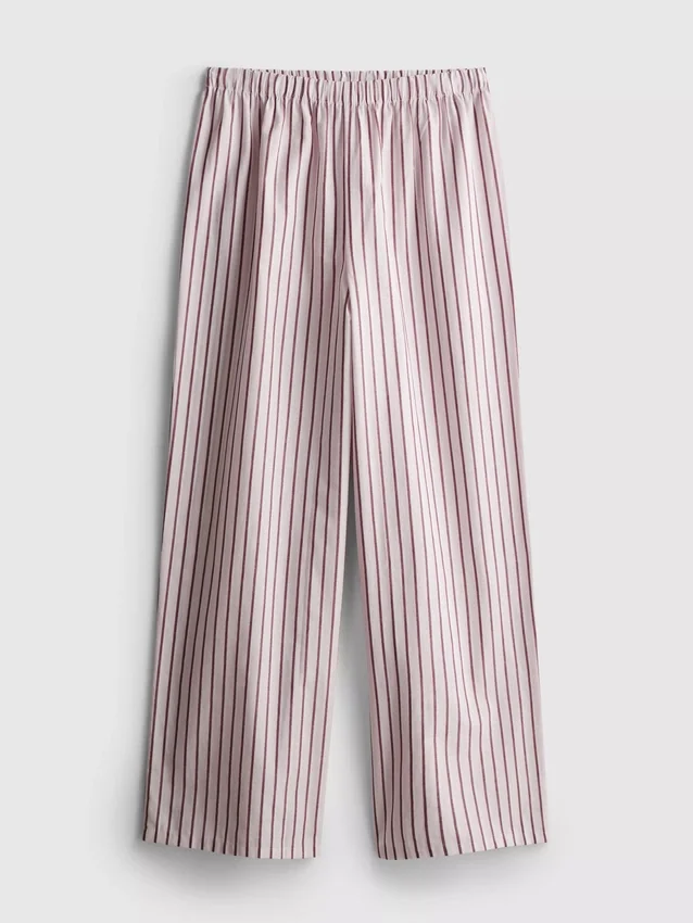 Puuvillaiset raidalliset pyjamahousut