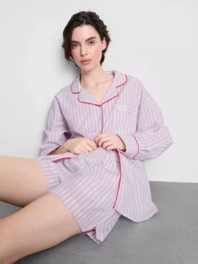 Puuvillaiset raidalliset pyjamat