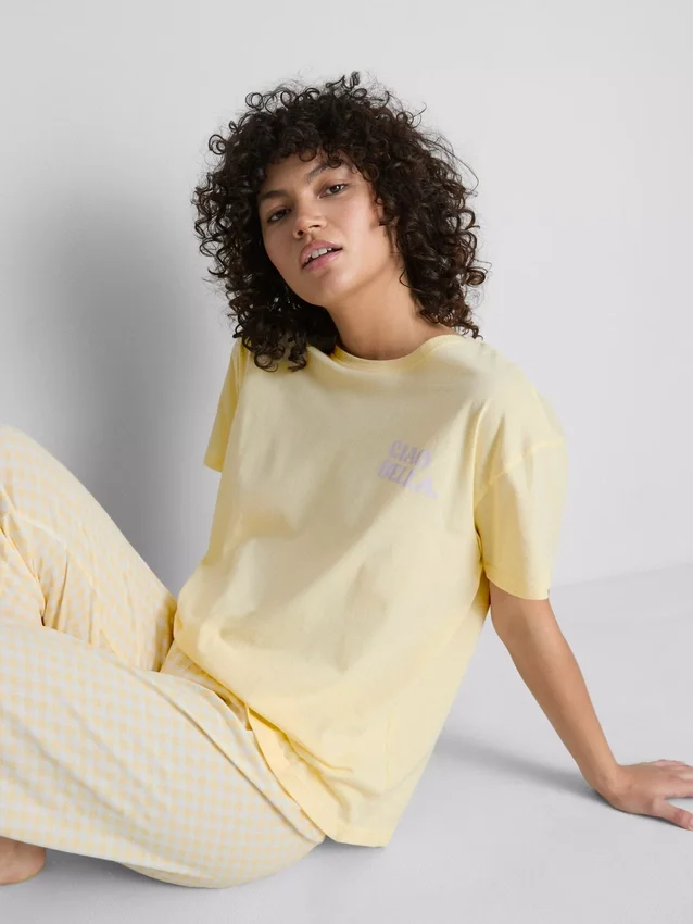 Puuvillaiset, ruudulliset pyjamat