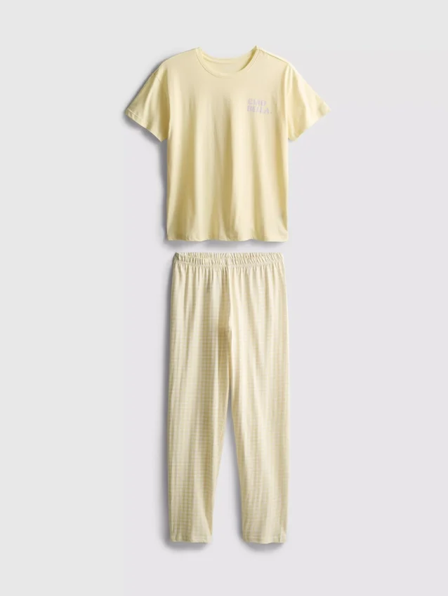 Puuvillaiset, ruudulliset pyjamat