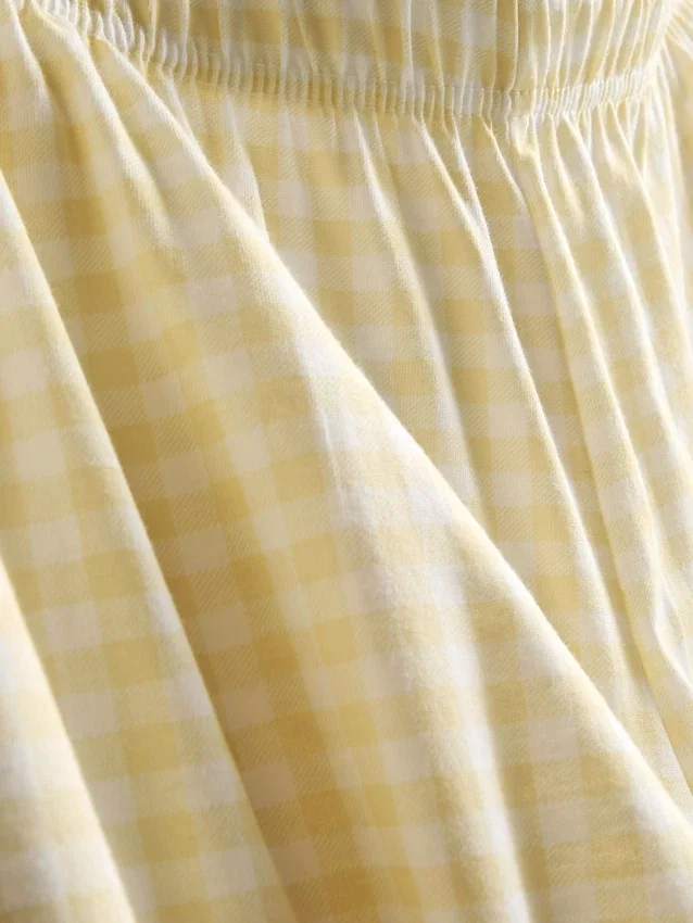 Puuvillaiset, ruudulliset pyjamat