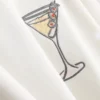 Puuvillapitoinen graafinen Martini-huppari