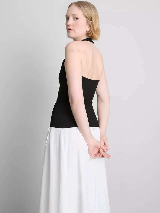 Puuvillapitoinen halter-toppi