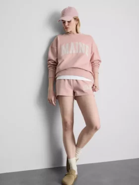 Puuvillapitoinen oversized-tyylinen Maine-huppari