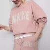 Puuvillapitoinen oversized-tyylinen Maine-huppari