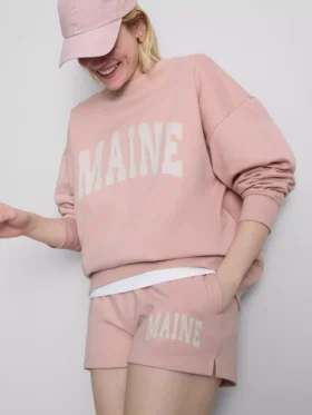 Puuvillapitoinen oversized-tyylinen Maine-huppari