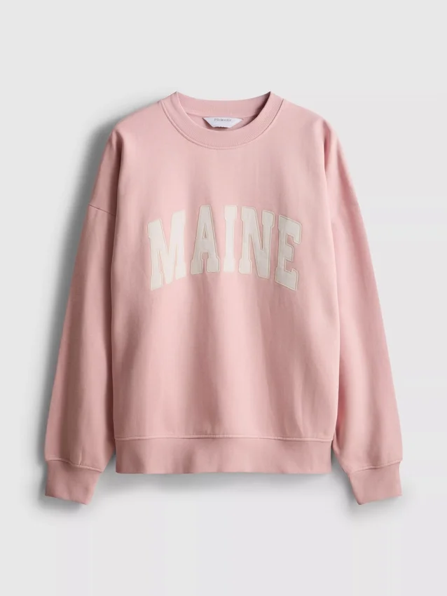 Puuvillapitoinen oversized-tyylinen Maine-huppari
