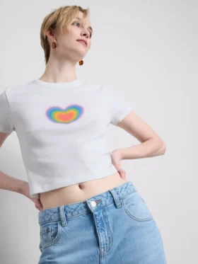 Puuvillapitoinen Pride Heart -vauvan T-paita