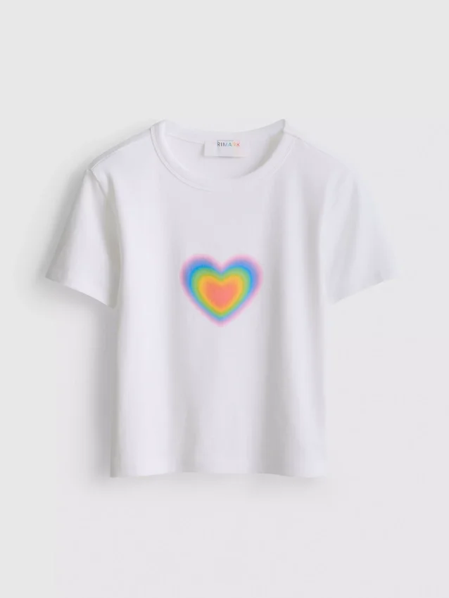 Puuvillapitoinen Pride Heart -vauvan T-paita