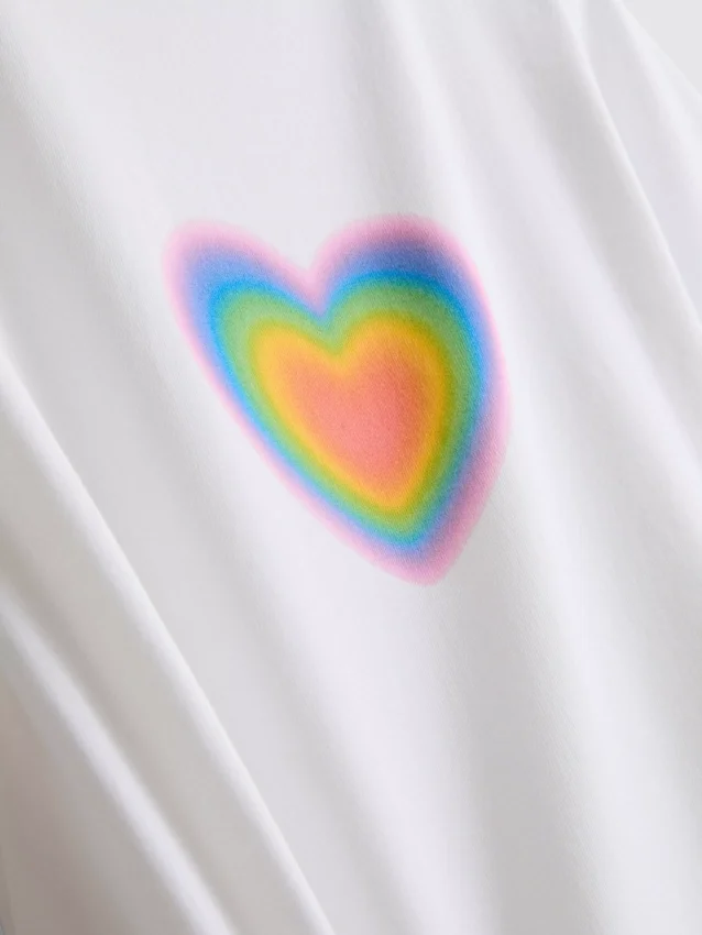 Puuvillapitoinen Pride Heart -vauvan T-paita
