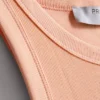 Puuvillapitoinen ribbineulottu racerback-toppi