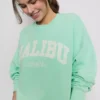 Puuvillapitoinen ylisuuri Malibu-huppari