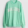 Puuvillapitoinen ylisuuri Malibu-huppari