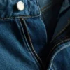 Puuvillapitoiset denim-plisseeratut levenevät shortsit