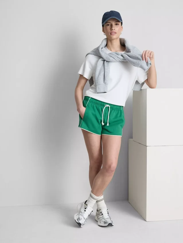 Puuvillapitoiset jersey-shortsit