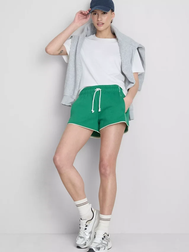 Puuvillapitoiset jersey-shortsit
