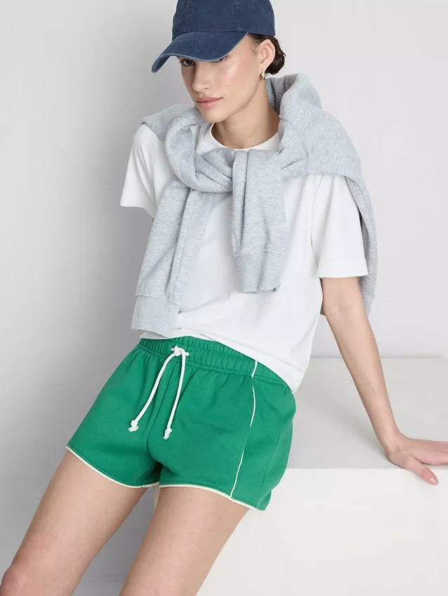 Puuvillapitoiset jersey-shortsit