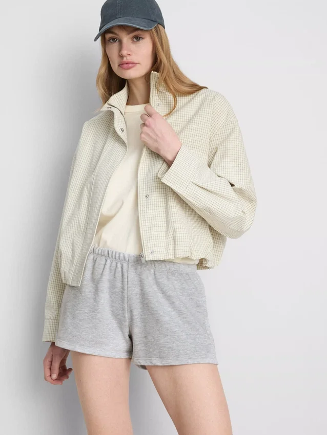Puuvillapitoiset kapeat jersey-shortsit