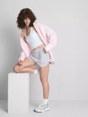 Puuvillapitoiset napilliset jersey-shortsit