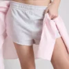 Puuvillapitoiset napilliset jersey-shortsit