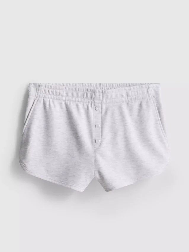 Puuvillapitoiset napilliset jersey-shortsit