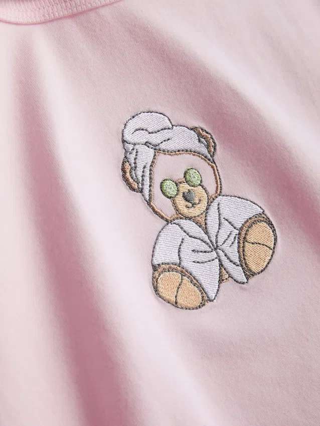 Puuvillapitoiset painetut lyhyet pyjamat