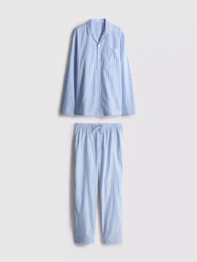 Raidallinen pitkähihainen pyjamasetti