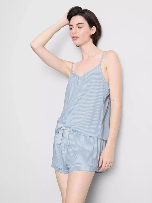 Raidalliset cami-lyhythousupyjamat
