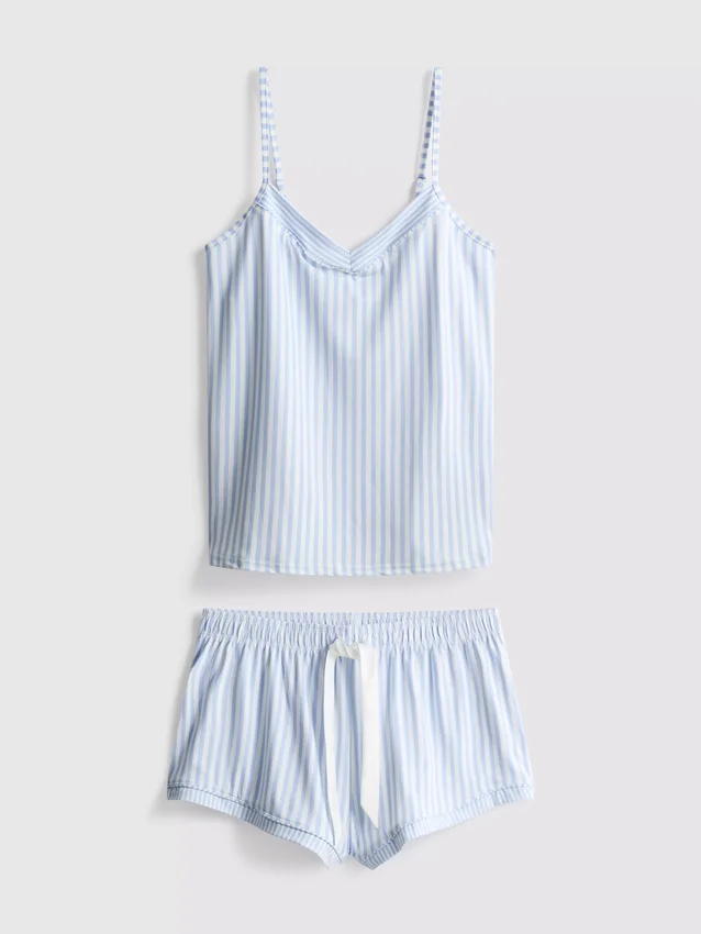 Raidalliset lyhyet pyjamat