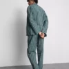 Raidalliset popliiniset pitkät pyjamat
