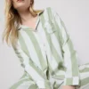 Raidalliset puuvillaiset boyfriend-pyjamat
