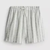 Raidalliset pyjamat-shortsit