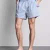 Raidalliset pyjamat-shortsit