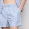 Raidalliset pyjamat-shortsit