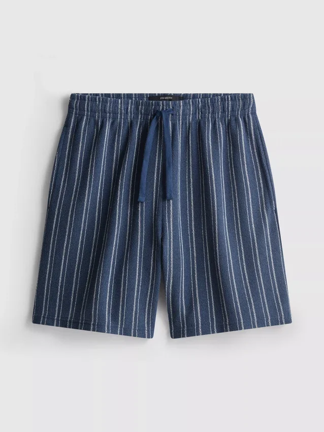 Raidalliset pyjamat-shortsit