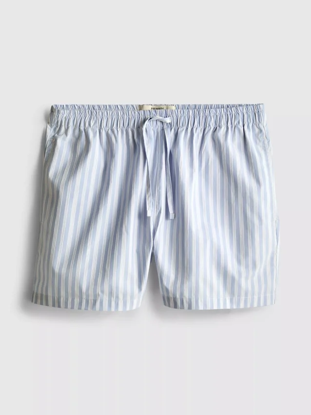 Raidalliset pyjamat-shortsit
