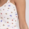 Ribbattu perhoskuvioinen pyjamatoppi