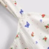 Ribbattu perhoskuvioinen pyjamatoppi