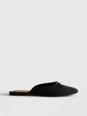 Rusettikoristeiset ballerina-mule-sandaalit