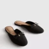 Rusettikoristeiset ballerina-mule-sandaalit