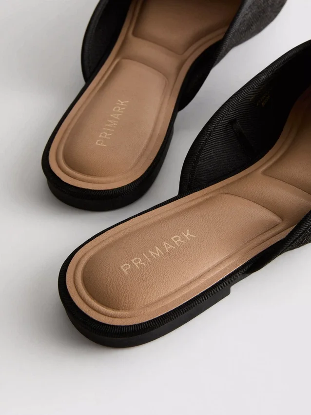 Rusettikoristeiset ballerina-mule-sandaalit