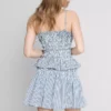 Rypytetty gingham-kuvioinen peplum-top