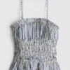 Rypytetty gingham-kuvioinen peplum-top