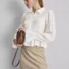 Rypytetty peplum-helmainen pusero
