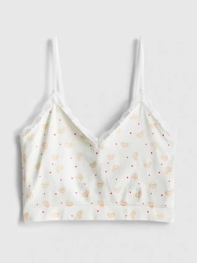 Saumaton, painettu lyhyt pyjamat-cami