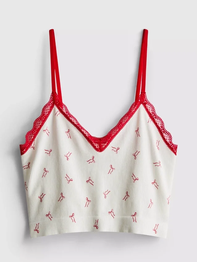Saumaton, painettu lyhyt pyjamat-cami