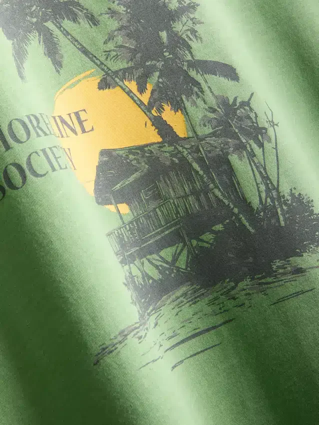 Shoreline Society -grafiikkat-kauluspaita