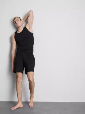 Slim fit -mallinen ribbattu tankkitoppi
