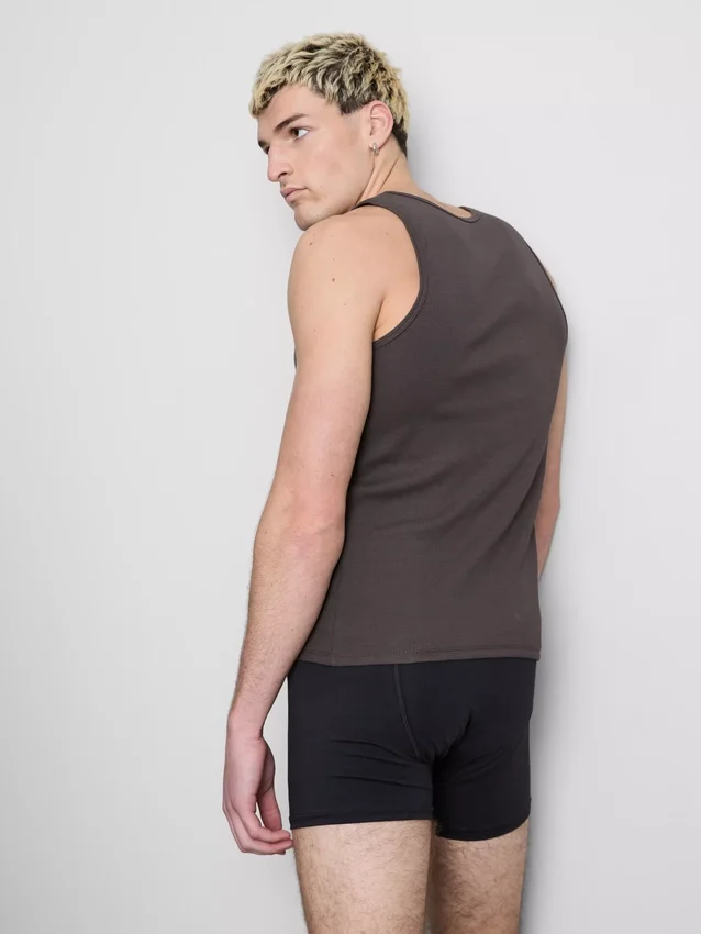 Slim fit -mallinen ribbattu tankkitoppi